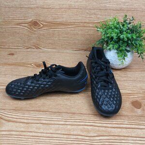 KID'S TIEMPO LEGEND 8 CLUB MULTI-GROUND CLEATS - BLACK/BLUE HERO SIZE 6Y